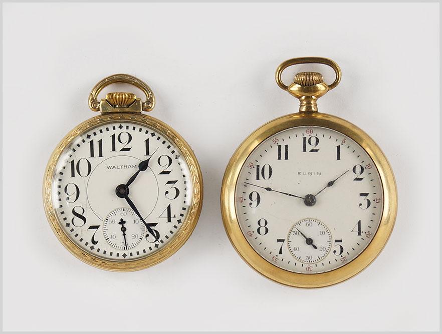 Waltham and Elgin Men's Pocket Watches. (1 of 1)