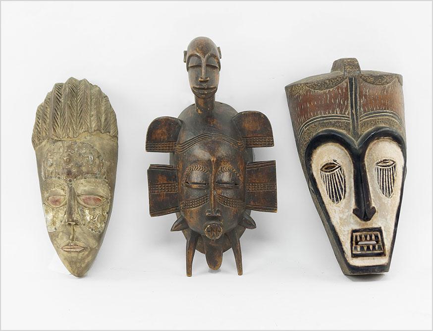 Three African Masks. (1 of 1)