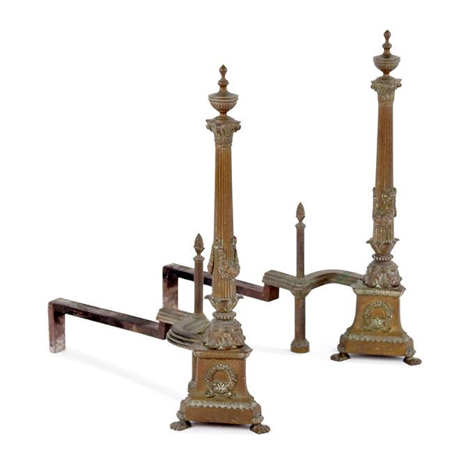 A Pair of Andirons.: A Pair of Andirons. Height: 28"