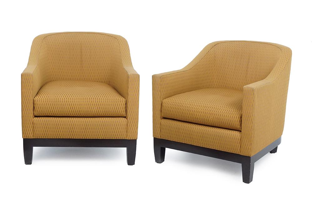 A Pair of Rudin Upholstered Armchairs. (1 of 1)