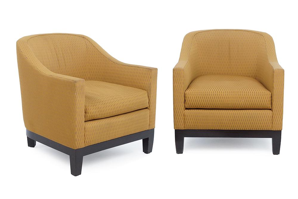 A Pair of Rudin Upholstered Armchairs. (1 of 1)