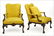 A Pair of Chippendale Style Mahogany Open Armchairs.