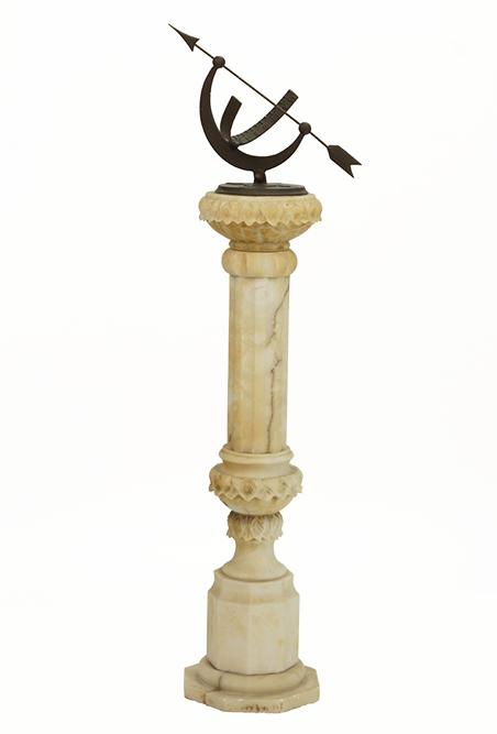 A Marble and Patinated Metal Armillary Sphere. (1 of 3)