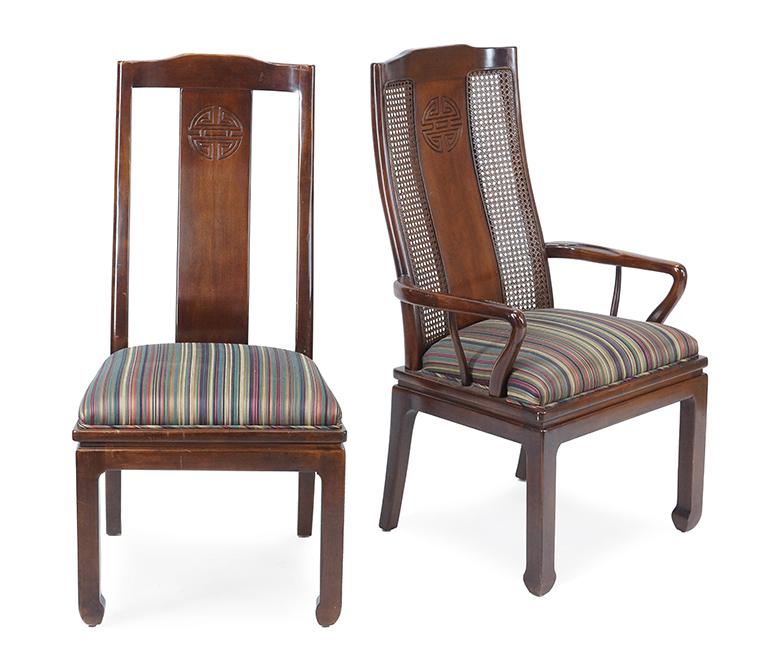 A Set of Eight Bernhardt Dining Chairs. (1 of 1)