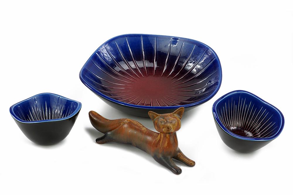 A Nylund Gunnar for Rorstrand Glazed Ceramic Fox. (1 of 1)