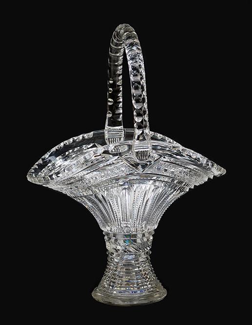 An American Brilliant Cut Glass Basket. (1 of 1)