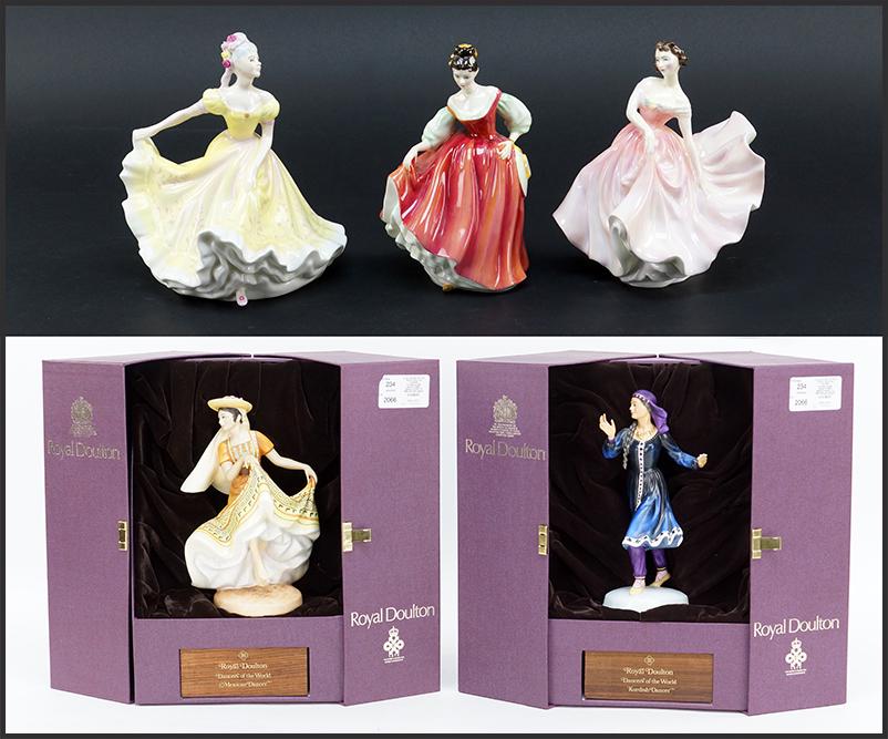 A Collection of Five Royal Doulton Figures. (1 of 1)