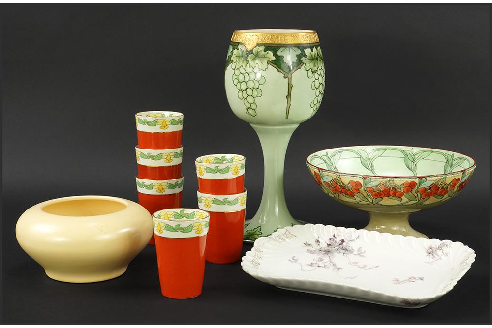 A Willets Belleek Painted Porcelain Goblet / Chalice. (1 of 18)