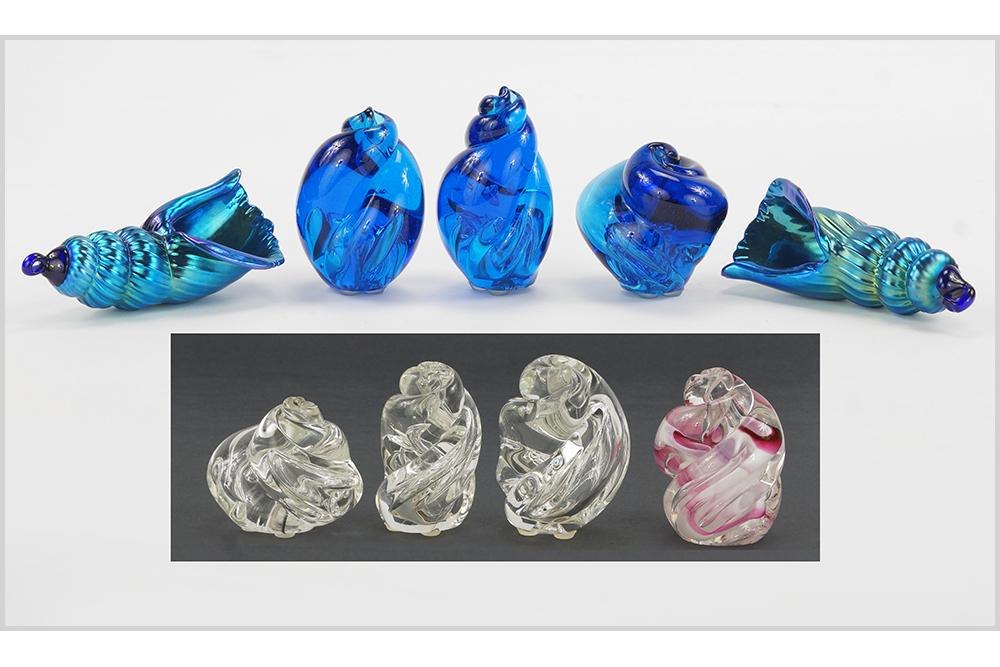 Seven Karg Glass Paperweights. (1 of 1)