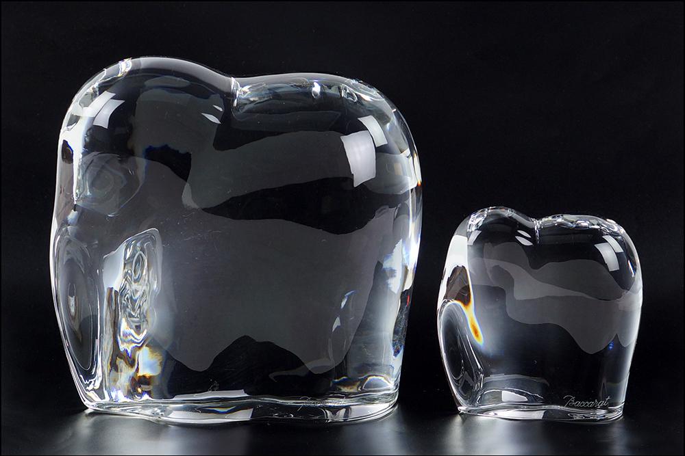 Two Baccarat Crystal Elephants. (1 of 3)