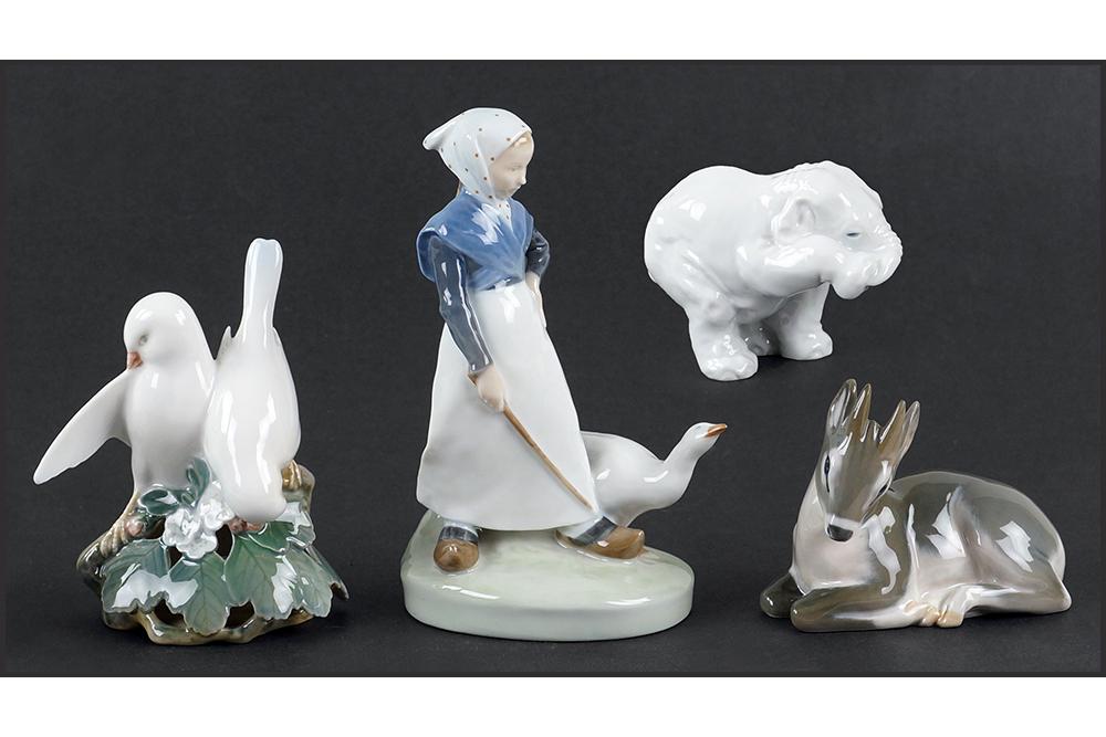 Four Royal Copenhagen Porcelain Figures. (1 of 1)