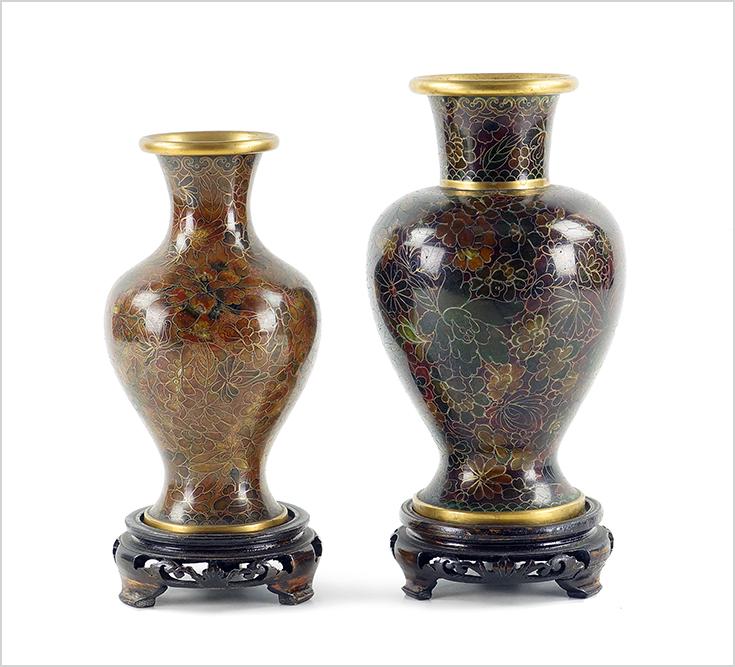Two Chinese Cloisonne Vases. (1 of 1)