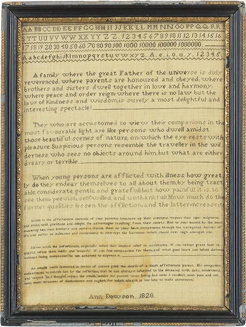 An Early 19th Century American Needlepoint Sampler. (1 of 1)