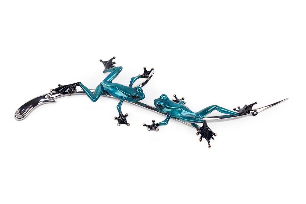 Tim Cotterill (British, B. 1950) Two Blue Frogs. (1 of 1)