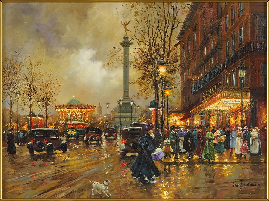 Sandi Lebron (American, B. 1949) Place de la Bastille. (1 of 3)