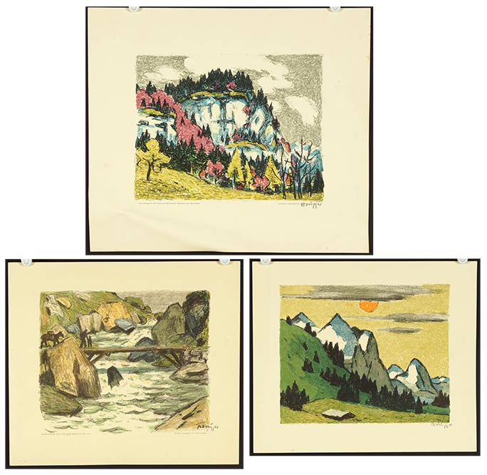 Arnold Brugger (Swiss, 1888-1975) Three Color (1 of 4)