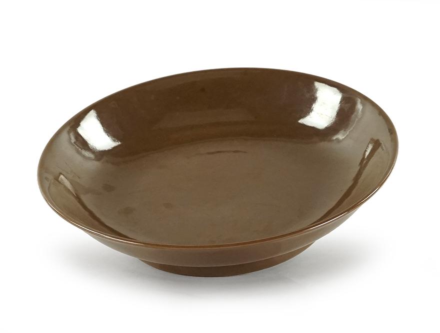 A Chinese Brown Glazed Shallow Bowl. (1 of 4)