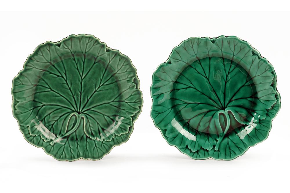 A Collection of 20 Wedgwood Majolica Leaf PLates. (1 of 6)