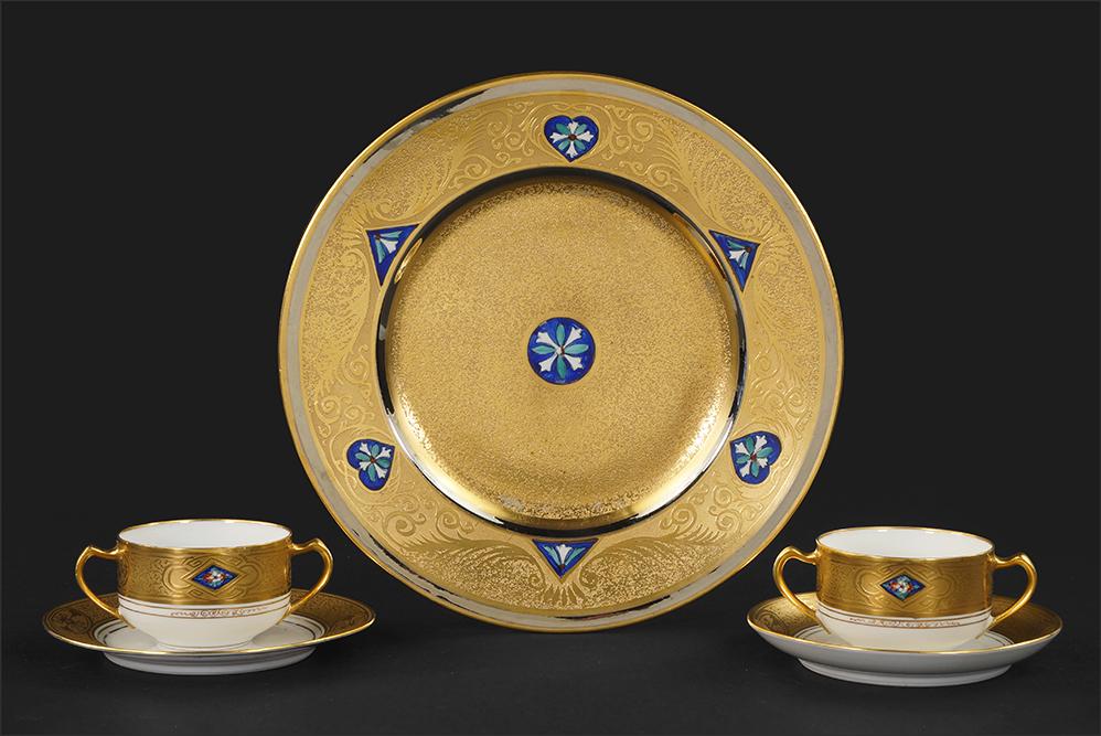 An Assembled German Gilt Porcelain Partial Dinner (1 of 1)