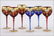 Six Gilt Hock Wine Glasses.