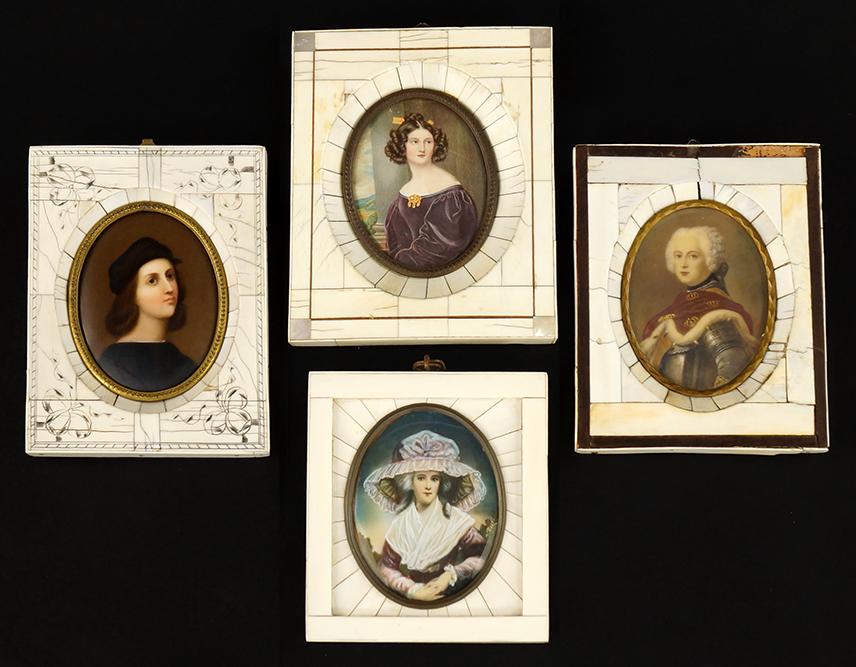 Four Portrait Miniatures. (1 of 1)
