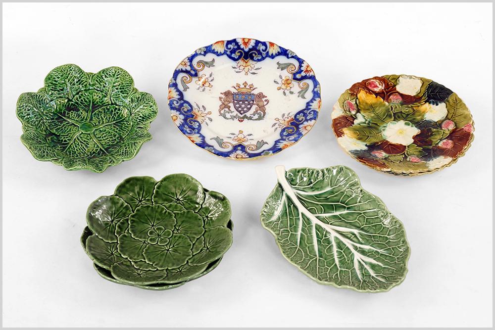 A Pair of French Majolica Strawberry Plates. (1 of 1)