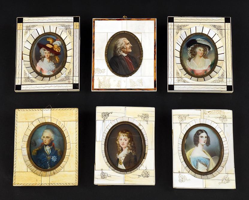 A Collection of Painted Portrait Miniatures. (1 of 1)