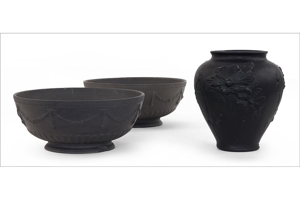 A Pair of Basaltware Bowls. (1 of 1)