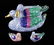 A Collection of Herend Porcelain Ducks.