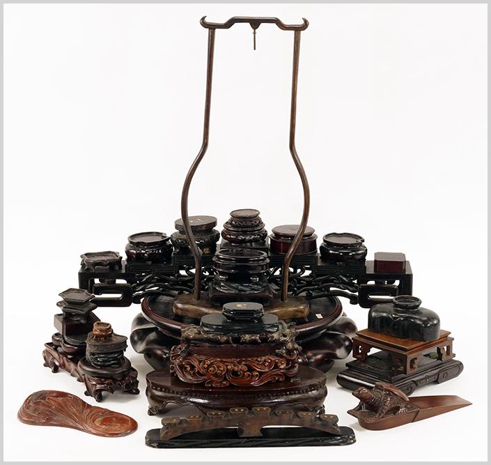 A Collection of Asian Wood Stands. (1 of 6)