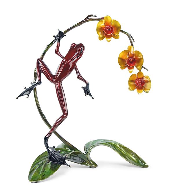 Tim Cotterill (British, B. 1950) Frog and Orchids. (1 of 1)