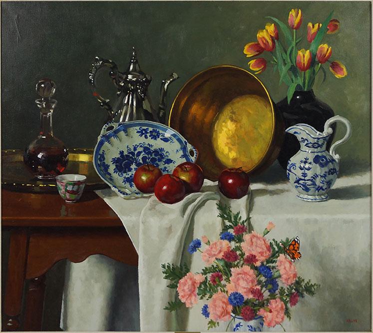 Gregory Stewart Hull (American, B. 1950) Primaries and: Gregory Stewart Hull (American, B. 1950) Primaries and Pastels. Oil on canvas. Signed lower right and titled en verso. Provenance: Wally Findlay Galleries 36" x 40" Frame: 43" x 47"