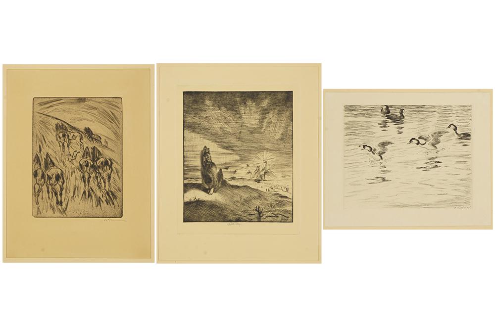 Walther Klemm (German, 1883-1957) Ackerpferde. (1 of 4)