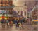 Robert Lebron (American, 1928-2013) Place de l'Opera.