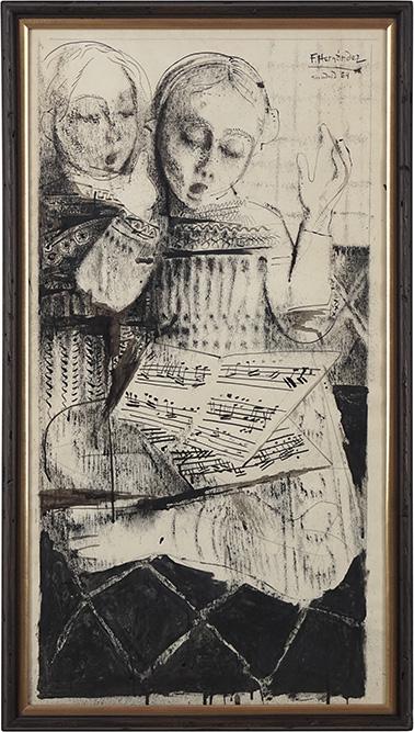 Francisco Hernandez (Spanish, 1932-2012) Two Girls (1 of 1)