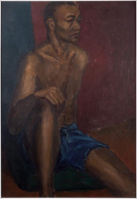 Constantine Pougialis (American, 1894-1985) Portrait of: Constantine Pougialis (American, 1894-1985) Portrait of a Man. Oil on canvas. Signed on the stretcher 32" x 22" Frame: 36" x 26"