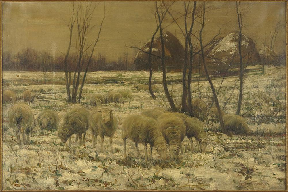 A. Bryan Wall (American, 1861-1935) Sheep Grazing in (1 of 7)