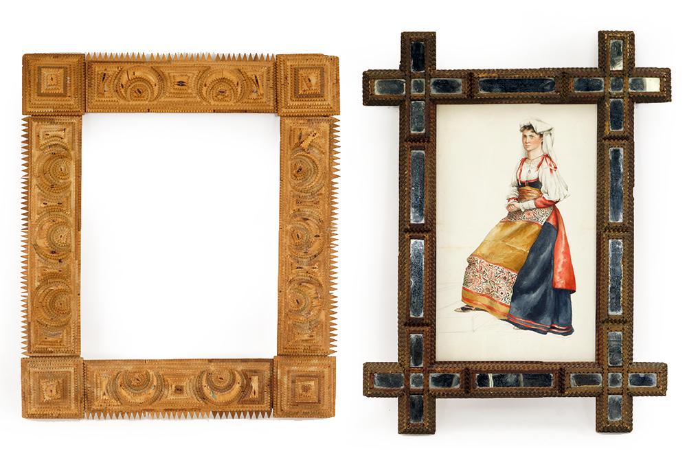 Two Tramp Art Frames. (1 of 1)