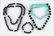 A Turquoise and Onyx Necklace.