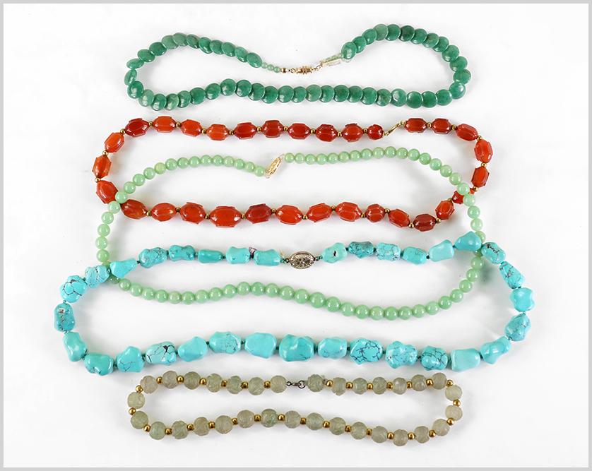 A Collection of Semi-Precious Bead Necklaces. (1 of 1)