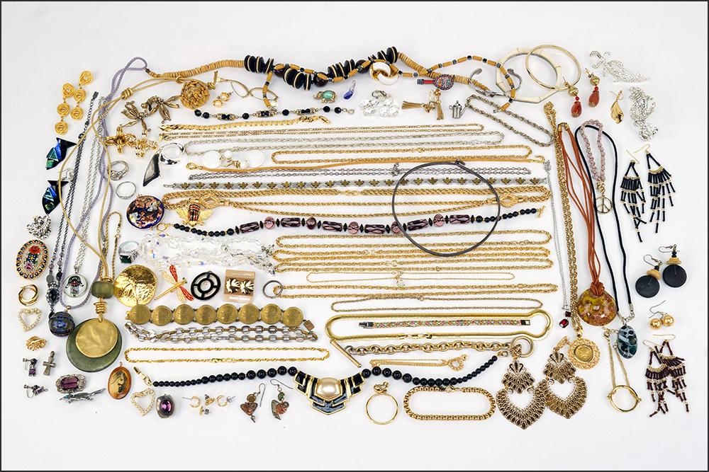 A Collection of Jewelry.: A Collection of Jewelry. Comprising necklaces, earrings, bracelets, rings and brooches with signed pieces by Christian Dior, Napier, Jorgen Jensen, J. Ritter and Trifari