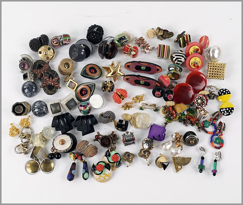 A Collection of Earclips.: A Collection of Earclips. Including signed pairs by Monies, Isadora, Cecille Jeanne, Marvella, Extasia and other
