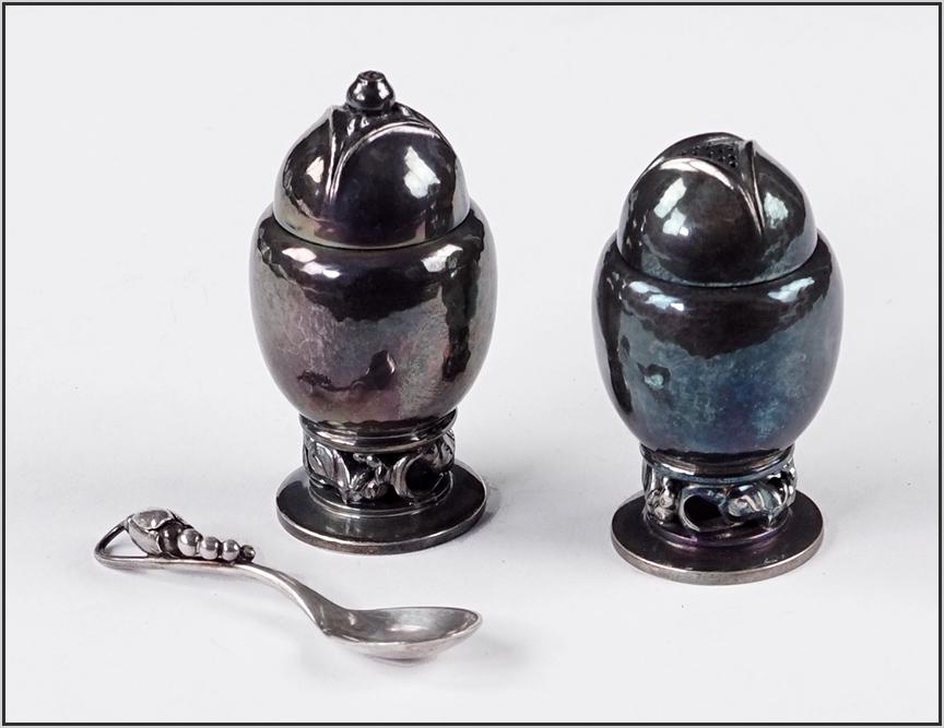 A Pair of Georg Jensen Sterling Silver Shakers. (1 of 1)