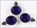 A Set of Three Georg Jensen Sterling Silver Salt