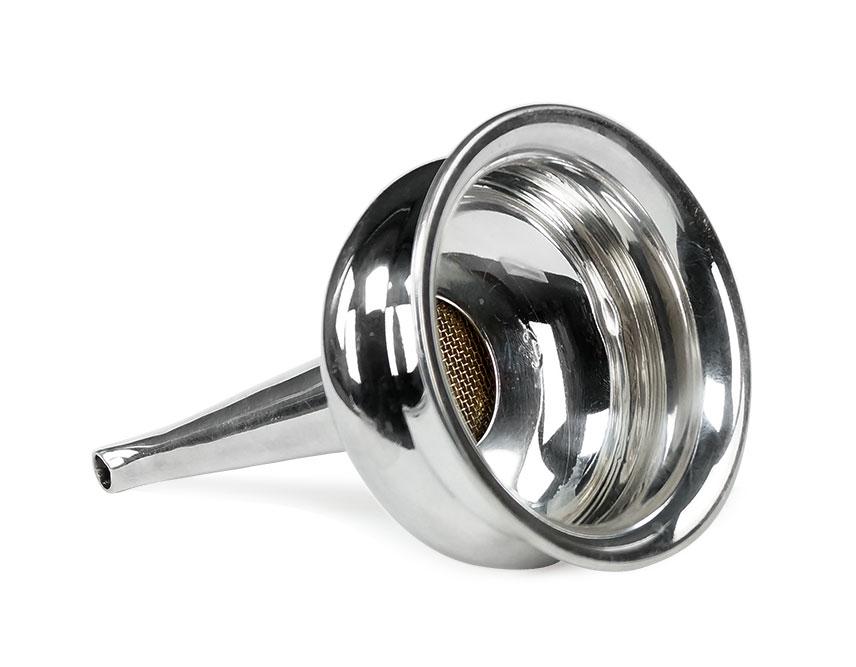 A Christofle Silverplate Wine Funnel.: A Christofle Silverplate Wine Funnel. Length: 6"