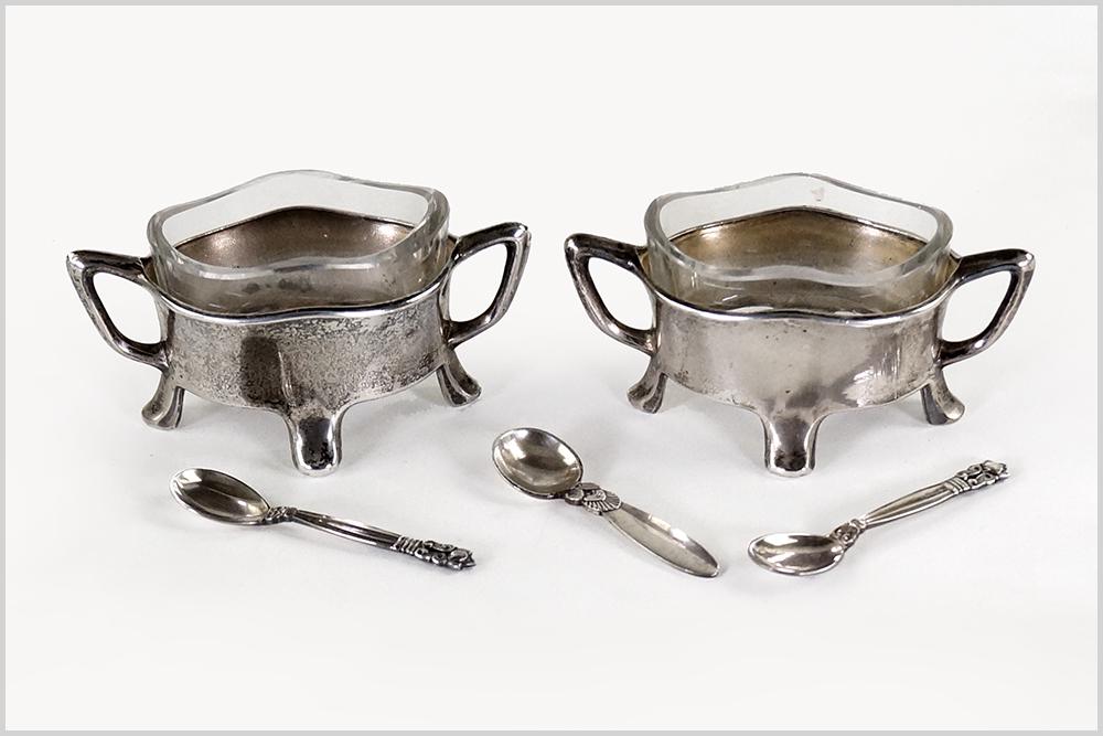 A pair of Austrian Silver Salt Cellars. (1 of 1)