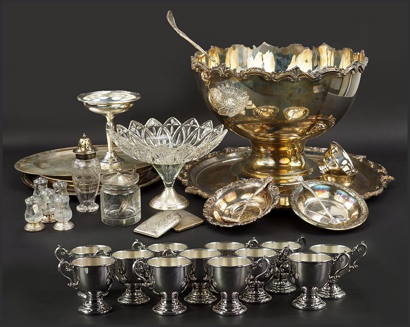 A Collection of Weighted Sterling Silver Table (1 of 1)