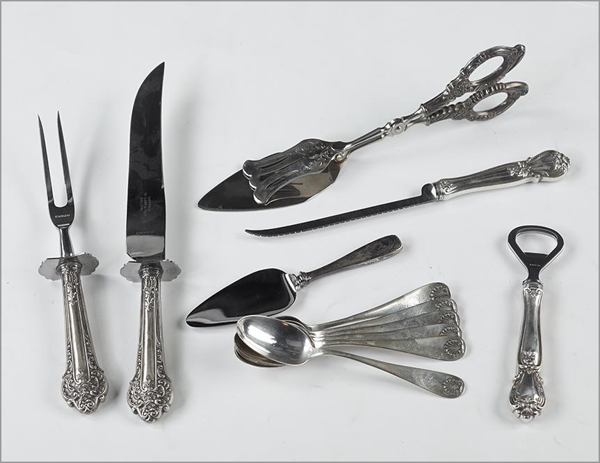 A Set of Six American Sterling Silver Teaspoons. (1 of 1)