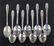 A Set of Nine Georg Jensen Sterling Silver Dessert /