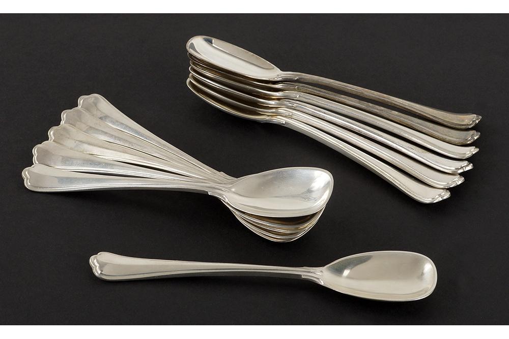 A Set of Twelve Buccellati Sterling Silver Ice Cream (1 of 2)